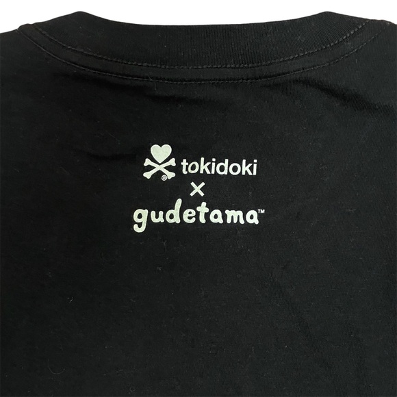 NEW Tokidoki x Gudetama Donut Care Cute Lazy Egg Black T-Shirt Men Large Tee NWT - Picture 2 of 4